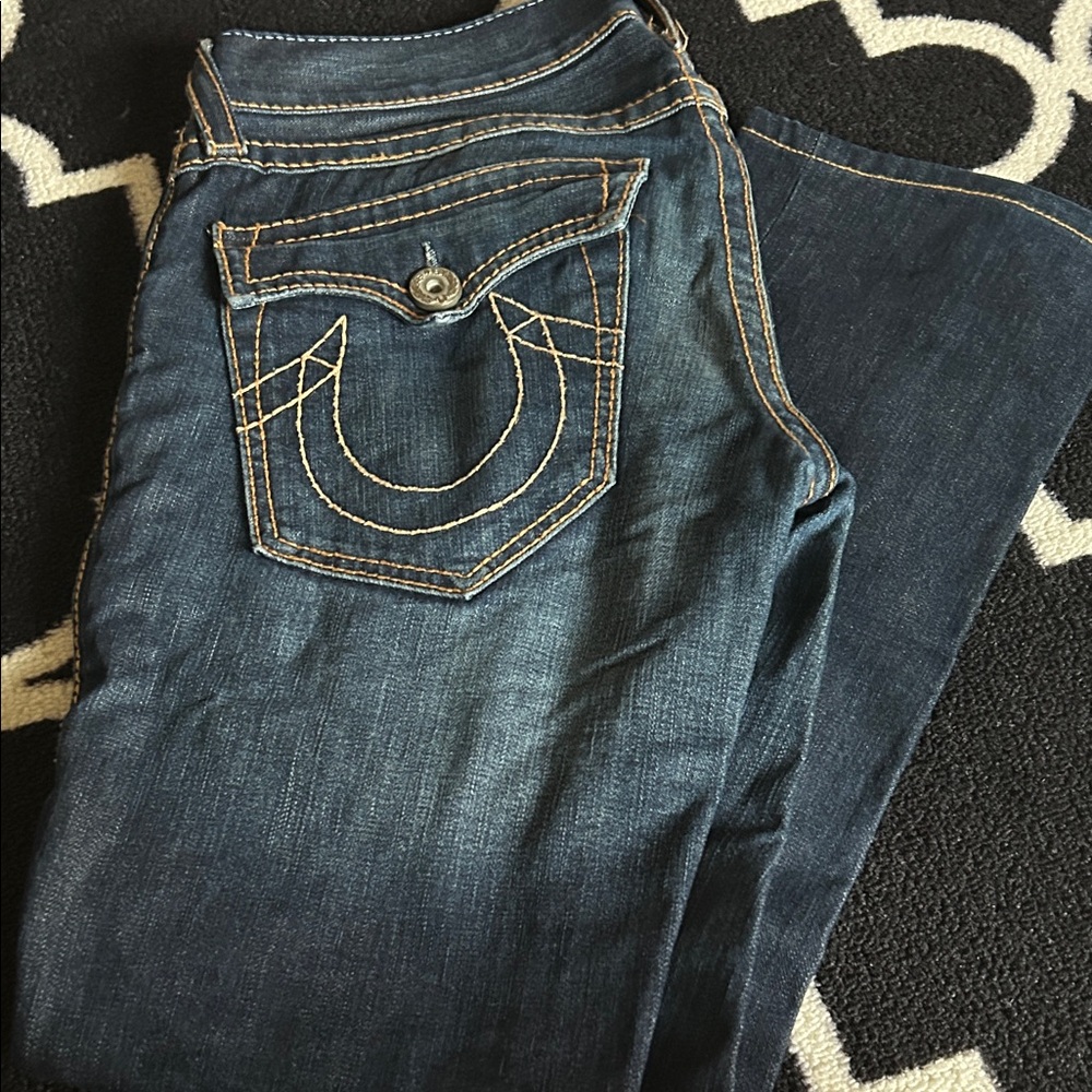 True Religion Straight Jeans in Dark Blue
